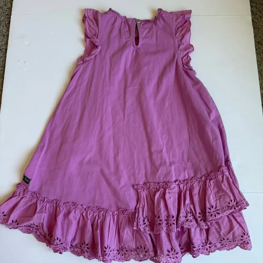 Matilda Jane Stella Eyelet & Ruffle Dress Enchanted Garden Girls 10 - Picture 6 of 7